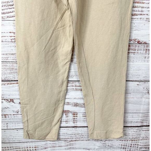 & Other Stories Paris Atelier Women's Linen Tapered Casual Pants Cream Size 6 - Picture 10 of 12
